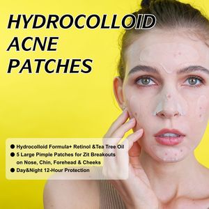 <strong>5</strong>-in-1 Acne Cover Patch Sticker Private Label Day and Night with Multiple Fade Acne Mark <strong>Hydrocolloid</strong> Acne Pimple Patches - Product Image 2