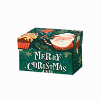Boîte-cadeau de Noël de style tiroir en carton rouge personnalisée réveillon de Noël rempli de pomme écharpe boîte-cadeau créative boîte vide