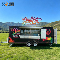 Camión de Café, Remolque de Panadería, Carrito de Comida Móvil, Camión de Venta de Aperitivos Estándar Americano, Camión de Café y Pollo Frito