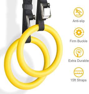 Bagues de <span class=keywords><strong>gymnastique</strong></span> en ABS, ensemble de 2 exercices d'exercice, cerceaux avec sangle ajustable - Product Image 6