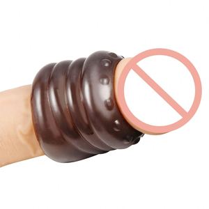 Cura eiaculazione precoce prepuzio anelli ritardo eiaculazione Silicone anello pene uomo manica manica - Product Image 3