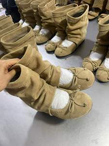<span class=keywords><strong>Chaussures</strong></span> plates d'été personnalisées en cuir microfibre souple pour femme, style ballerine, à bout rond, à enfiler, avec plateforme - Product Image 4