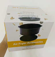 Accessoires de friteuse à air 7 pouces 8 pouces, ensemble de casseroles carrées pour friteuse à air pratique