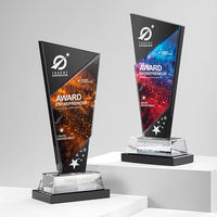Trophées en cristal personnalisés avec logo en couleur pleine, vente en gros, MH-MJ0709
