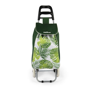 Carrito de compras Excelsa con estampado de follaje, poliéster, 28x96x36 cm, multicolor - Product Image 1