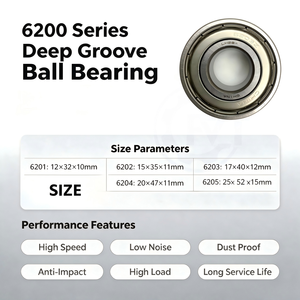 <span class=keywords><strong>Cuscinetti</strong></span> a Sfera 6201 ZZ 12x32x10mm in Acciaio GCr15, Gioco <span class=keywords><strong>C3</strong></span>, Alta Velocità, Scanalatura Profonda - Product Image 6