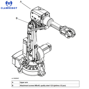 Robot de soldadura industrial CLAWROBOT ABB de 6 ejes y 8 kg, brazo robótico para soldadura láser, soldadura por proyección y soldadura de pernos. - Product Image 3