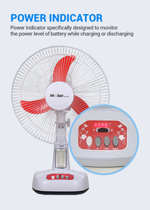 Xu Hướng AC <span class=keywords><strong>DC</strong></span> Bảng <span class=keywords><strong>Fan</strong></span> Năng Lượng Mặt Trời Có Thể Sạc Lại Người Hâm Mộ 3 Tốc Độ Nhà <span class=keywords><strong>Fan</strong></span> 14 Inch - Product Image 4