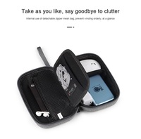 Tas penyimpan Aksesori Digital, Anti jatuh Eva keras tahan guncangan aksesoris Digital pengatur Gadget kabel Data tas penyimpan daya