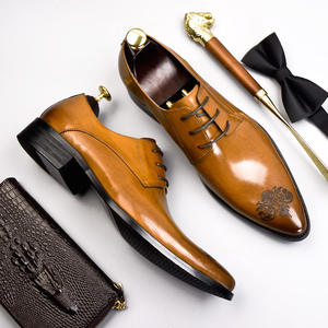 Chaussures de mariage en cuir véritable pour hommes, nouvelle collection, best-seller, semelle en caoutchouc en cuir de vache, chaussures décontractées pour hommes - Product Image 5