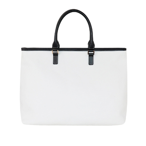 Bolsa de Lona de Gran Capacidad con Cierre de Cremallera Superior y Asa de Cuero 40x30cm, Logotipo Personalizado, Bolso de Mano para Mujer, Trabajo, Viajes - Product Image 3