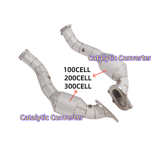 Collecteur d'échappement haute performance 200 cellules pour Chevrolet <span class=keywords><strong>Corvette</strong></span> C7 6.2L 2014-2019, en acier inoxydable SS304, avec tuyau de descente isolé, pour amélioration de la puissance - Product Image 1