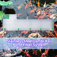 Système de filtration pour bassin à carpes koï en acier inoxydable personnalisé Qlozone, fontaine de jardin, filtration de bassin à poissons, aquaculture, filtre à tambour combiné