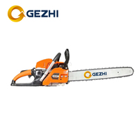 Tronçonneuse à essence GEZHI CS451N 45cc OEM 1800W avec guide-chaîne de 18 pouces pour la coupe du bois