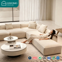 Ensemble de canapés modernes italiens, convertible et extensible, pour ameublement de maison, matériau en éponge pour salons, certifié RoHS, CE, ISO9001