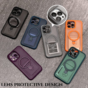 <span class=keywords><strong>Funda</strong></span> para Teléfono con Soporte Plegable Oculto para <span class=keywords><strong>iPhone</strong></span> <span class=keywords><strong>11</strong></span> 12 13 14 15 16 Pro Max, Carga Inalámbrica, Cubierta Magnética, Película Protectora de Lente de Vidrio - Product Image 6