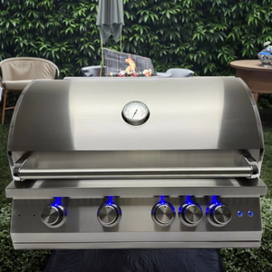Nhà máy trực tiếp <span class=keywords><strong>4</strong></span>-burner <span class=keywords><strong>gas</strong></span> nướng điện tử đánh lửa Baking chức năng ngoài trời nhà bếp Countertop được xây dựng trong BBQ vật liệu kim loại - Product Image 1