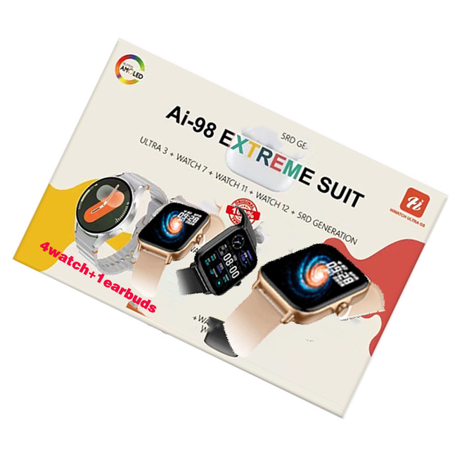 AI-98 Smart Watch Series 11 Ultra Sport Earbuds IP67 TWS I60 I80 I50 Square Heart Accesorios Para Smart Watch Men AI-98