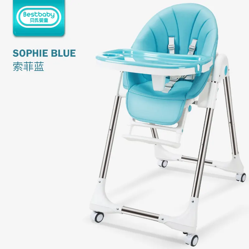 54*76*96cm plastik yüksek güvenlik yemek sandalyesi 3 In 1 yüksek sandalye bebek