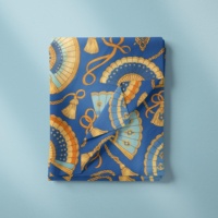 Nueva Llegada, Bolsa de Ropa para Mujer y Niño, 100% Algodón Orgánico, Tela Estampada con Diseño de Ventiladores, Ligera y Suave