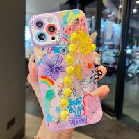 Étui à paillettes pour Samsung Galaxy A05/A05S/A15 ours mode filles Bracelet antichoc luxe souple TPU dur PC coque de téléphone