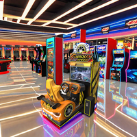 Machine de jeu vidéo de course de voiture d'arcade de vitesse sonore à jetons Machine de jeu vidéo de course de voiture d'arcade d'amusement d'intérieur avec l'accepteur de pièce