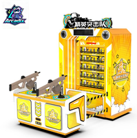 Mesin Game Arcade Tembak-tembakan Air Koin 2 Pemain, Penukaran Hadiah, Peralatan Pusat Hiburan Anak-anak Dalam Ruangan