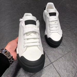 Chaussures de marche décontractées de luxe pour hommes et femmes, de haute qualité, confortables, tendance, en cuir véritable, chaussures plates de skateboard, baskets mode - Product Image 5