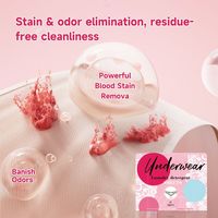 Feuilles de lavage pour sous-vêtements avec une formule exclusive pour éliminer les taches de sang