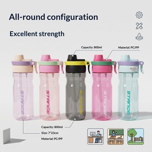 Gourde d'été 2026 en plastique avec pulvérisateur, grande capacité, design élégant, pour étudiants et enfants - Product Image 1