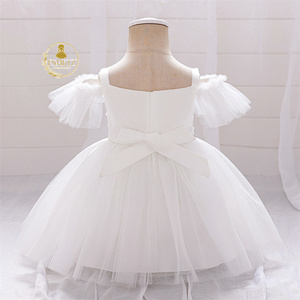 Vestido Blanco de Media Manga con Bordado de Princesa <span class=keywords><strong>para</strong></span> Niña, Diseño ODM, <span class=keywords><strong>para</strong></span> <span class=keywords><strong>Primera</strong></span> Comunión o Bautizo, Estilo Casual de Verano - Product Image 3