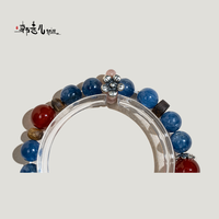 Bracelet en kyanite naturelle avec perles en bois d'agate rouge, accents en quartz rose et argent, bijoux fantaisie pour femmes