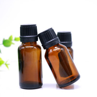 Bouteille en Verre Ambré Euro Compte-Gouttes pour Huiles Essentielles de 5 ml, 10 ml, 15 ml, 20 ml, 30 ml, 50 ml, 100 ml, avec Bouchon Inviolable et Réducteur de Débit