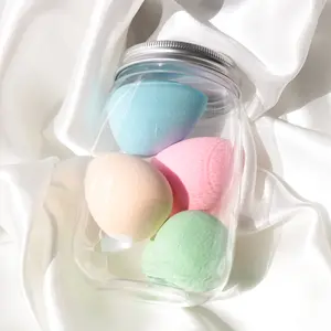 Factory Beauty Egg Set Makeup Puff 4pcs Within Bottle Makeup Puff Dry/Wet Use For Foundation/Liquid/Cream/Powder Make Up Sponges