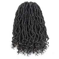 Vente en Gros Nouvelle Extension de Cheveux Ombrés de 10 à 18 Pouces, Tresses au Crochet Locs Passion Déesse, Cheveux Tressés Synthétiques pour Femmes