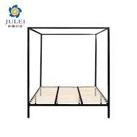 Cadre de lit en métal de luxe de haute qualité personnalisable, fabrication soignée, moderne, taille king size, avec lattes en bois