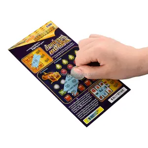 Multi-Aparência Scratch Off Cartões personalizados Scratch Loteria Bilhetes Grátis Design Loteria Ganhar Bilhetes