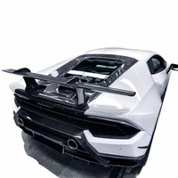 Fibre de carbone pour Lamborghini Huracan LP580 LP610 : Kit de tuning sportif, lèvre de pare-chocs avant, pare-chocs arrière, aileron arrière, capot, échappement