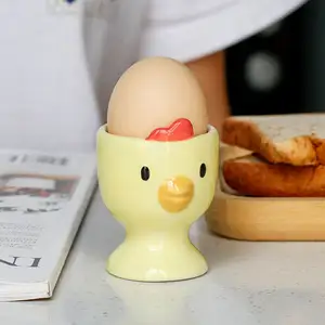 Пасхальный керамический держатель для яиц с индивидуальным дизайном, поднос для яиц, фарфоровый подстаканник для яиц