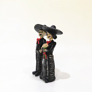ตุ๊กตาเรซินคู่โครงกระดูกวันตายของตกแต่งงานแต่งงาน - Product Image 5