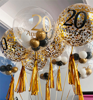 Ballon Bobo Transparent Rond en PVC Transparent de 18/24/36 Pouces Ballon Bulle en Plastique Bobo pour Décoration de Fête Cadeau Farce