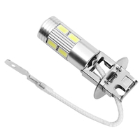 Ampoule LED H1 H3 pour voiture, haute puissance, longue durée de vie, ampoule LED antibrouillard, 10SMD 5630 5730, super lumineuse, lampe automobile LED