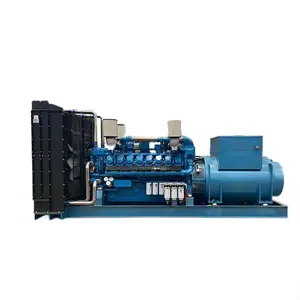 Generator Diesel terbuka kapasitas tinggi, 1000KW 1250KVA untuk pabrik, Dinamo bahan bakar rendah profesi rendah