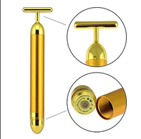 24K Gold Energie-Schönheitsroller Handgehaltener Vibrationsmassageroller Gesichtsstraffungsgerät 6000 Mal/min DV1.5 Power Körper- und Augenpflege Kommerziell & Zuhause