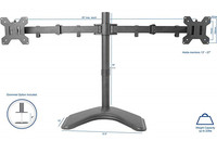 Support de bureau pour moniteur de qualité supérieure réglable Support double pour moniteur avec inclinaison et pivotement à 90 degrés 2 bras réglables Nouveaux produits en stock