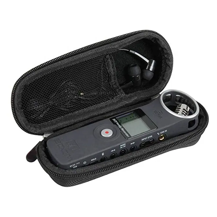 Open Fit Pu Lederen Digitale Voice Recorder Voice Activated Recorder Case Eva Storage Case Voor Digitale Accessoires