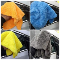 Serviette de lavage auto en microfibre LINNA 380-500 GSM 40x40 multicolore, douce, sans ourlet, absorbante et anti-rayures, personnalisable