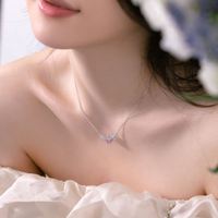 Colliers pendentifs Dylam Luxurious Fine Fashion Jewelry en argent S925, chaîne à maillons, couronne, forme de cœur, zircon cubique 5A