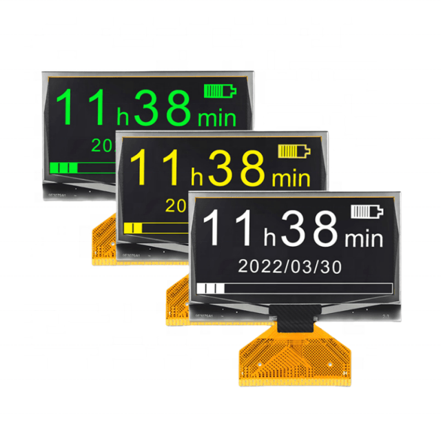 2.42 Inch White OLED Display With SSD1309 Driver 128x64 Pixels PMOLED Type White/yellow 31 Pin FPC I2C,Parallel,Serial Interface