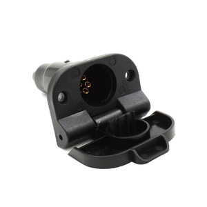 7 Pin Round Male Trailer <b>Plug</b> Socket <b>12V</b> Caravan Adapter Taillight Signal Connector For Replace Repair - Product Image 1
